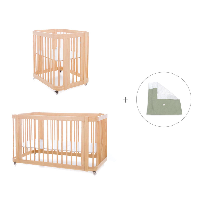 Culla, lettino e letto insieme (4in1) legno · Crea Tre Nomad C301-M5000