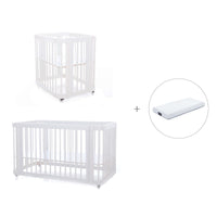 Culla, lettino e letto insieme (4in1) bianco · Crea Tre Bianco C301-M1100