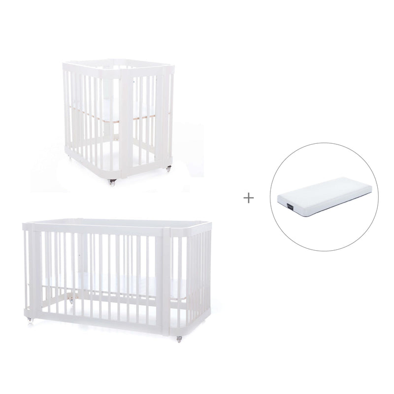 Culla, lettino e letto insieme (4in1) bianco · Crea Tre Bianco C301-M1100