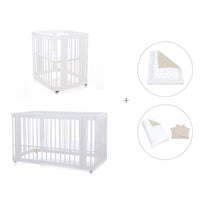 Culla, lettino e letto insieme (4in1) bianco · Crea Tre Bianco C301-M1100