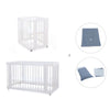 Culla, lettino e letto insieme (4in1) bianco · Crea Tre Bianco C301-M1100