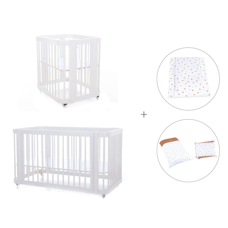 Culla, lettino e letto insieme (4in1) bianco · Crea Tre Bianco C301-M1100