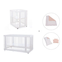 Culla, lettino e letto insieme (4in1) bianco · Crea Tre Bianco C301-M1100