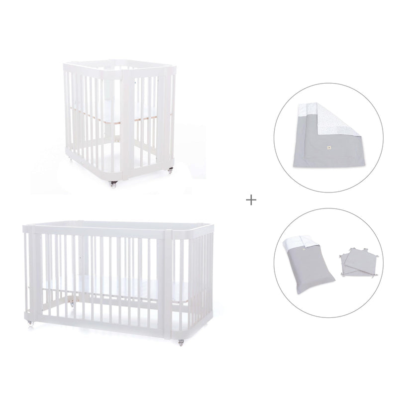 Culla, lettino e letto insieme (4in1) bianco · Crea Tre Bianco C301-M1100