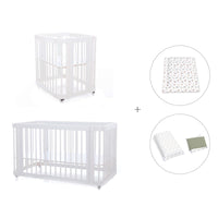 Culla, lettino e letto insieme (4in1) bianco · Crea Tre Bianco C301-M1100