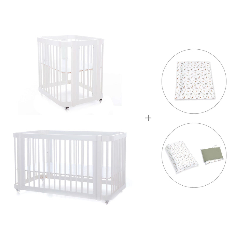 Culla, lettino e letto insieme (4in1) bianco · Crea Tre Bianco C301-M1100