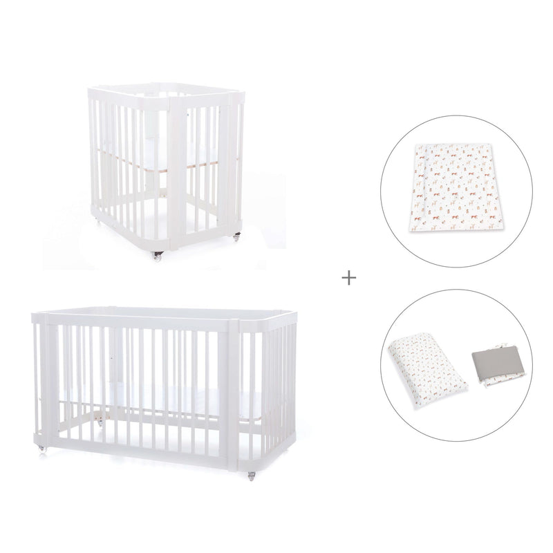 Culla, lettino e letto insieme (4in1) bianco · Crea Tre Bianco C301-M1100