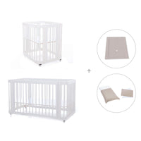 Culla, lettino e letto insieme (4in1) bianco · Crea Tre Bianco C301-M1100