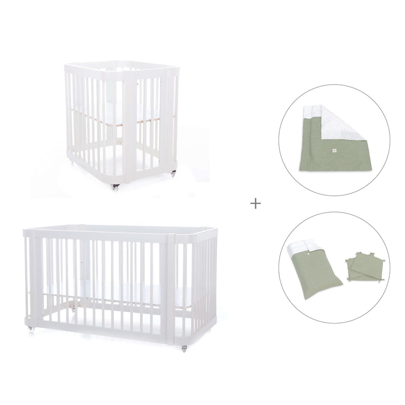 Culla, lettino e letto insieme (4in1) bianco · Crea Tre Bianco C301-M1100