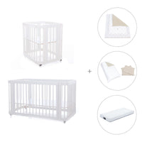 Culla, lettino e letto insieme (4in1) bianco · Crea Tre Bianco C301-M1100