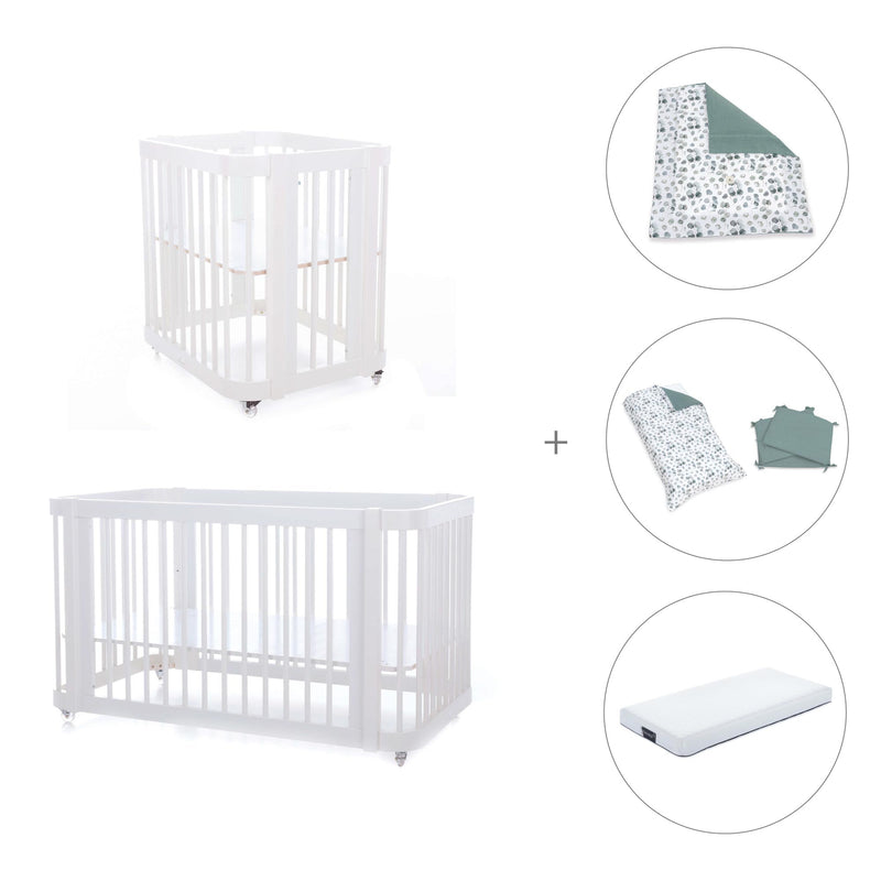 Culla, lettino e letto insieme (4in1) bianco · Crea Tre Bianco C301-M1100