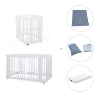 Culla, lettino e letto insieme (4in1) bianco · Crea Tre Bianco C301-M1100