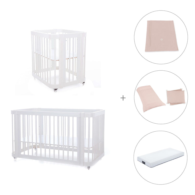 Culla, lettino e letto insieme (4in1) bianco · Crea Tre Bianco C301-M1100