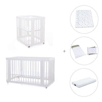 Culla, lettino e letto insieme (4in1) bianco · Crea Tre Bianco C301-M1100