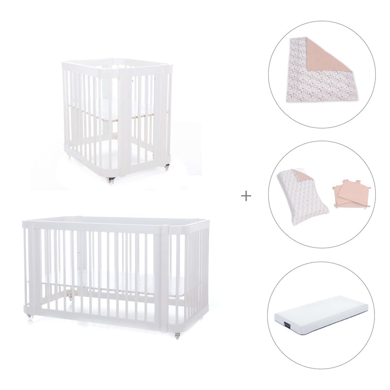 Culla, lettino e letto insieme (4in1) bianco · Crea Tre Bianco C301-M1100