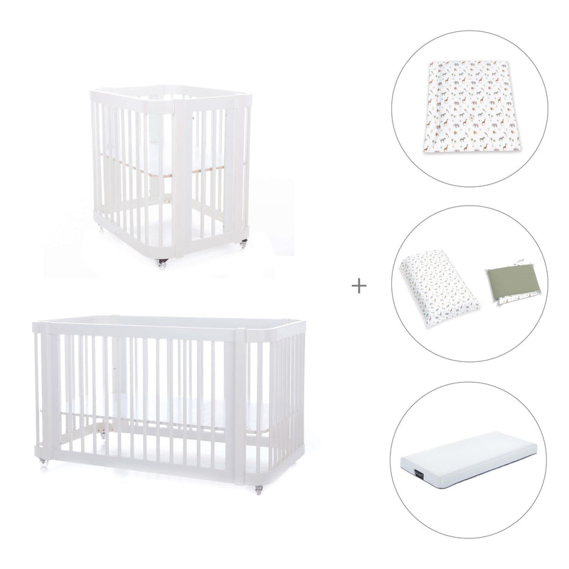 Culla, lettino e letto insieme (4in1) bianco · Crea Tre Bianco C301-M1100
