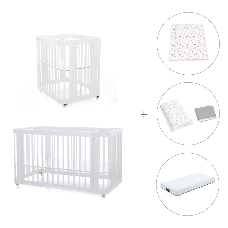 Culla, lettino e letto insieme (4in1) bianco · Crea Tre Bianco C301-M1100