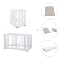 Culla, lettino e letto insieme (4in1) bianco · Crea Tre Bianco C301-M1100