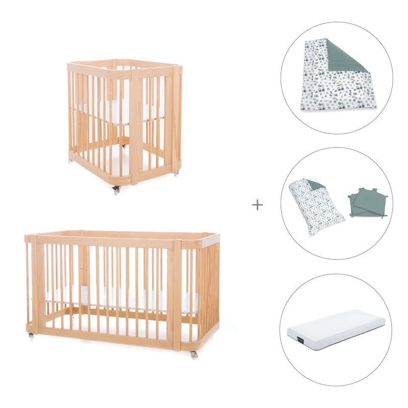 Culla, lettino e letto insieme (4in1) legno · Crea Tre Nomad C301-M5000