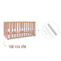 Lettino-letto 70x140 cm (3in1) legno/rosa · Crea Plus Due C350-M5059