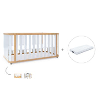 Lettino-letto 70x140 cm (3in1) legno/bianco · Crea Plus Due C350-M5011