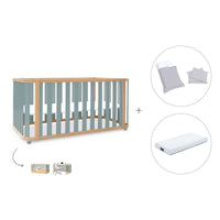 Lettino-letto 70x140 cm (3in1) legno/verde · Crea Plus Due C350-M5057