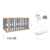 Lettino-letto 70x140 cm (3in1) legno/grigio · Crea Plus Due C350-M5058