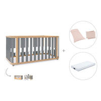 Lettino-letto 70x140 cm (3in1) legno/grigio · Crea Plus Due C350-M5058