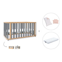 Lettino-letto 70x140 cm (3in1) legno/grigio · Crea Plus Due C350-M5058