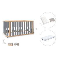 Lettino-letto 70x140 cm (3in1) legno/grigio · Crea Plus Due C350-M5058