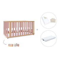 Lettino-letto 70x140 cm (3in1) legno/rosa · Crea Plus Due C350-M5059