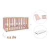 Lettino-letto 70x140 cm (3in1) legno/rosa · Crea Plus Due C350-M5059