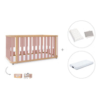 Lettino-letto 70x140 cm (3in1) legno/rosa · Crea Plus Due C350-M5059