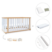 Lettino-letto 70x140 cm (3in1) legno/bianco · Crea Plus Due C350-M5011
