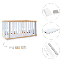 Lettino-letto 70x140 cm (3in1) legno/bianco · Crea Plus Due C350-M5011