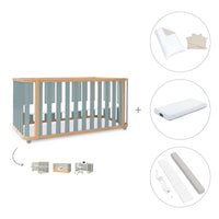 Lettino-letto 70x140 cm (3in1) legno/verde · Crea Plus Due C350-M5057