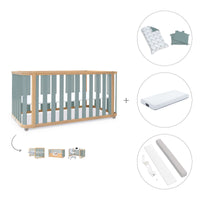 Lettino-letto 70x140 cm (3in1) legno/verde · Crea Plus Due C350-M5057