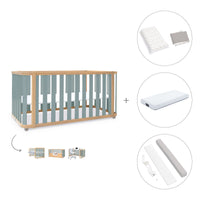 Lettino-letto 70x140 cm (3in1) legno/verde · Crea Plus Due C350-M5057