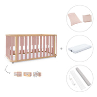 Lettino-letto 70x140 cm (3in1) legno/rosa · Crea Plus Due C350-M5059