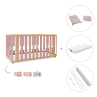 Lettino-letto 70x140 cm (3in1) legno/rosa · Crea Plus Due C350-M5059