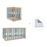 Culla, lettino e letto (4in1) legno/verde · Crea Plus Tre C351-M5057