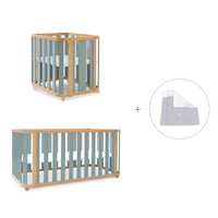 Culla, lettino e letto (4in1) legno/verde · Crea Plus Tre C351-M5057