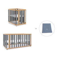 Culla, lettino e letto (4in1) legno/grigio · Crea Plus Tre C351-M5058