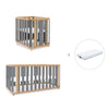 Culla, lettino e letto (4in1) legno/grigio · Crea Plus Tre C351-M5058