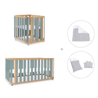 Culla, lettino e letto (4in1) legno/verde · Crea Plus Tre C351-M5057