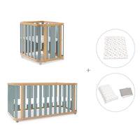 Culla, lettino e letto (4in1) legno/verde · Crea Plus Tre C351-M5057