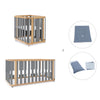Culla, lettino e letto (4in1) legno/grigio · Crea Plus Tre C351-M5058