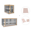 Culla, lettino e letto (4in1) legno/grigio · Crea Plus Tre C351-M5058