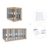 Culla, lettino e letto (4in1) legno/grigio · Crea Plus Tre C351-M5058