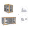 Culla, lettino e letto (4in1) legno/grigio · Crea Plus Tre C351-M5058